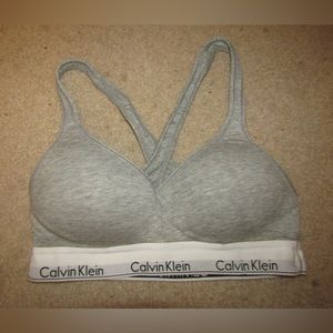 Calvin Klein Grey Cross Padded Bralette